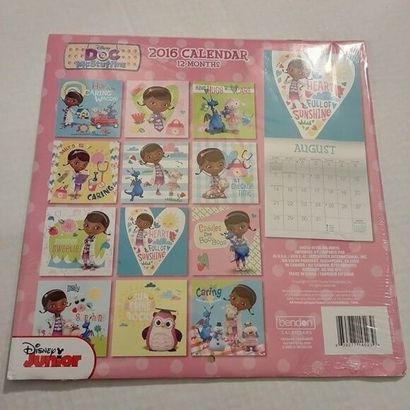 2016 DISNEY DOC McSTUFFINS 12 MONTH WALL CALENDAR-NEW-SEALED-2016*-VINTAGE - Picture 2 of 2